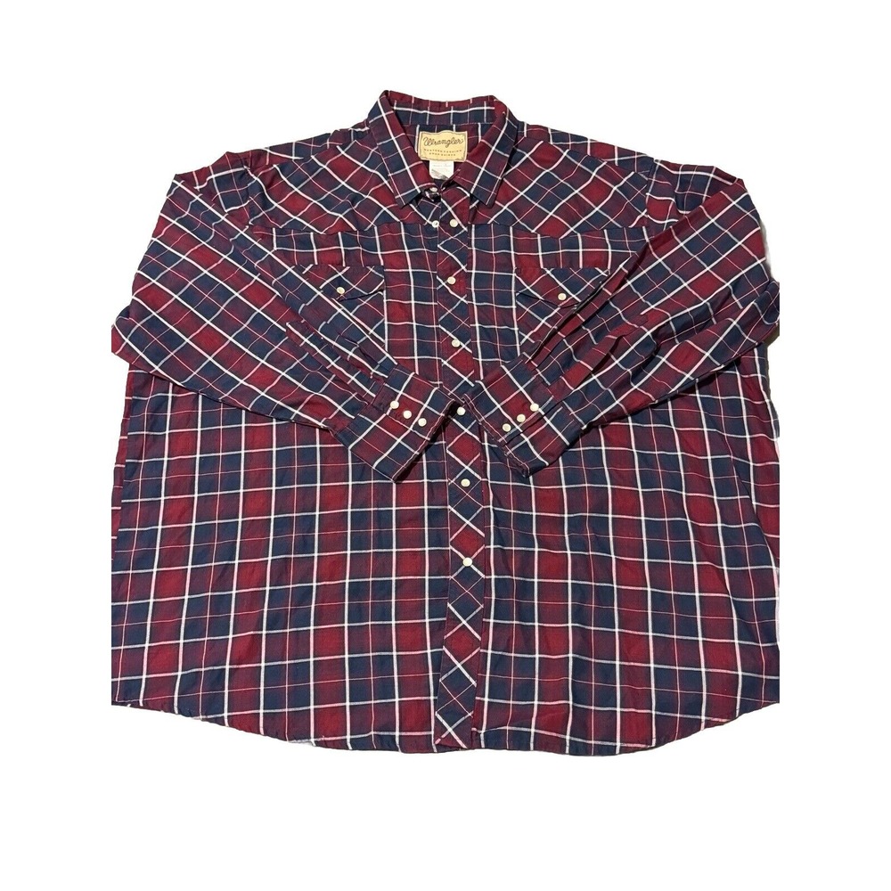 Wrangler Pearl Snap Multicolor 3XL Long Sleeve VTG‎ 90's Western Shirt